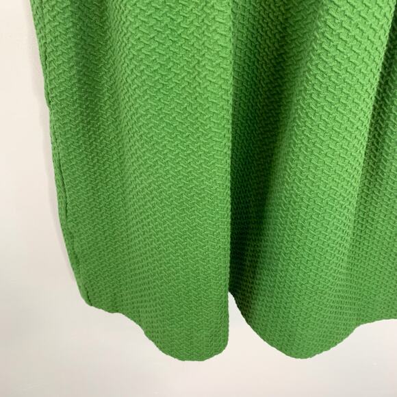 Ganni Green Textured A-Line Dress - Picture 3 of 10